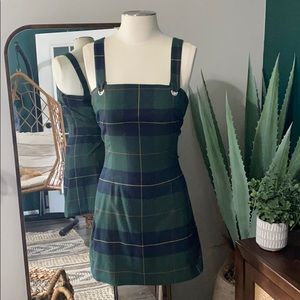 Green/Navy Plaid Dress